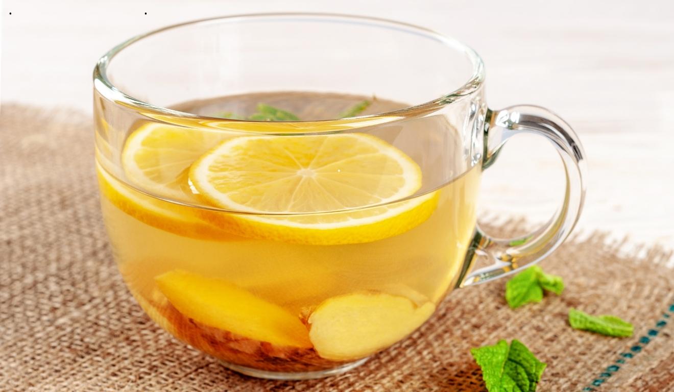 chá de limão com mel