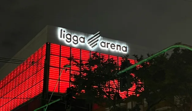 Letreiro da Ligga. (Foto: RIC.com.br)