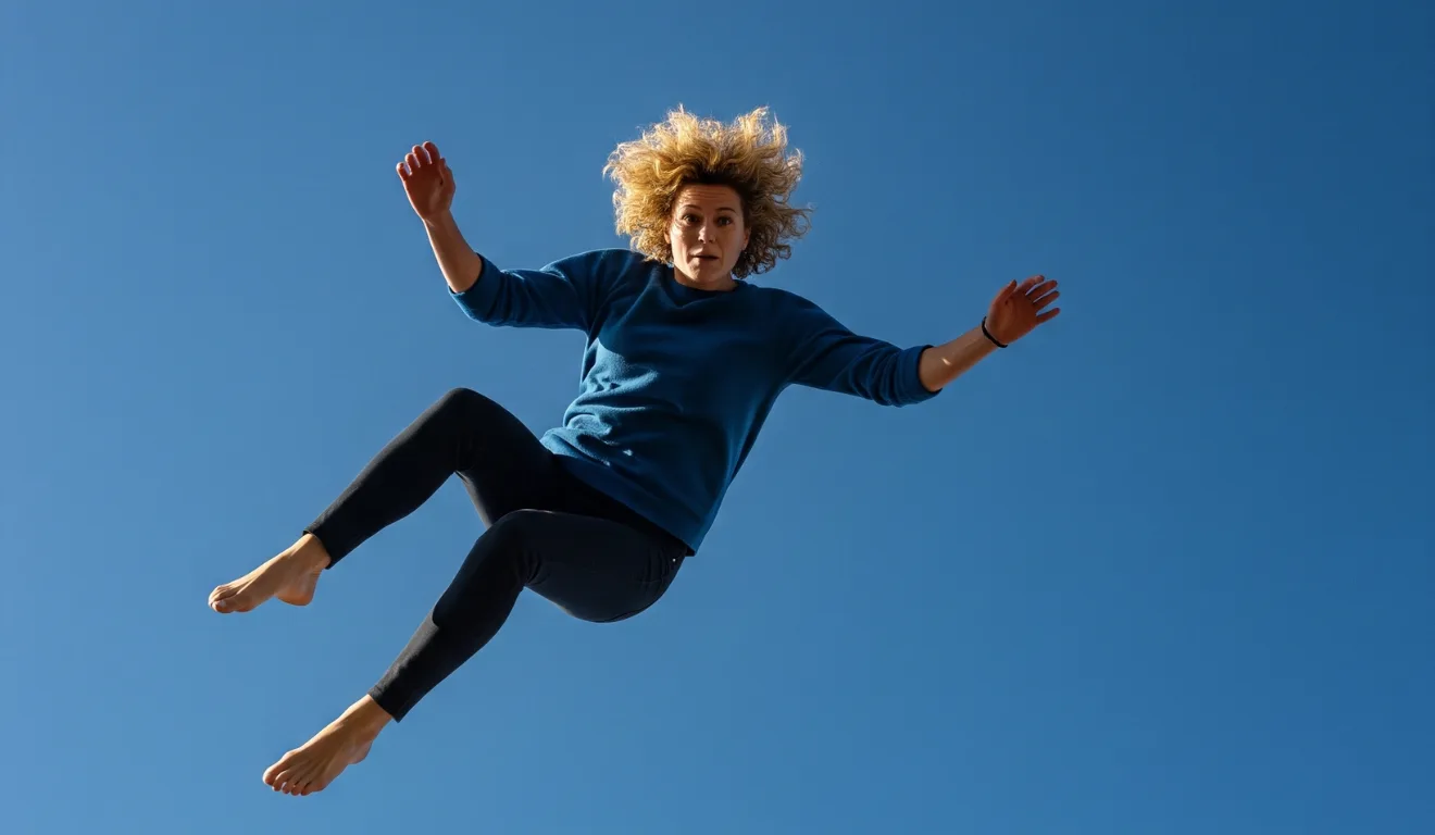 Imagem ilustrativa de uma mulher caindo.