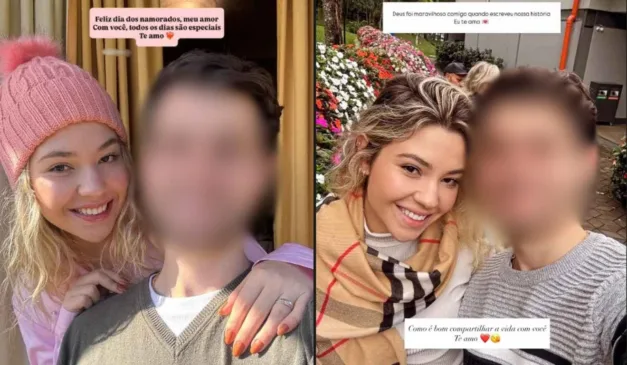 Aletheia e o namorado fizeram publicações com lembranças do Dia dos Namorados na manhã desta quinta (12)