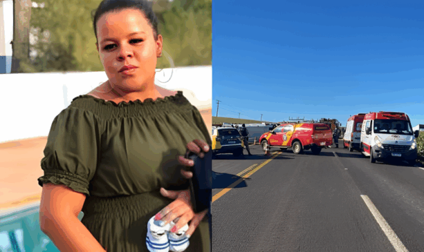 grávida de 8 meses de um lado e acidente do outro