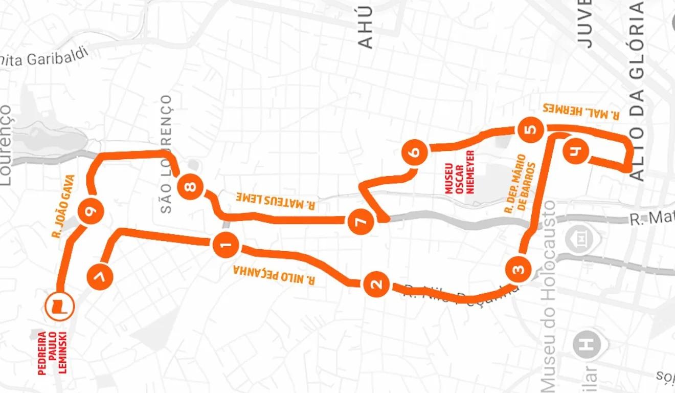 Imagem do percurso de 10 km.