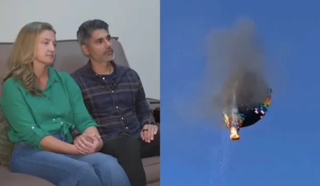 Sobreviventes do balão que caiu em entrevista ao Domingo Espetacular