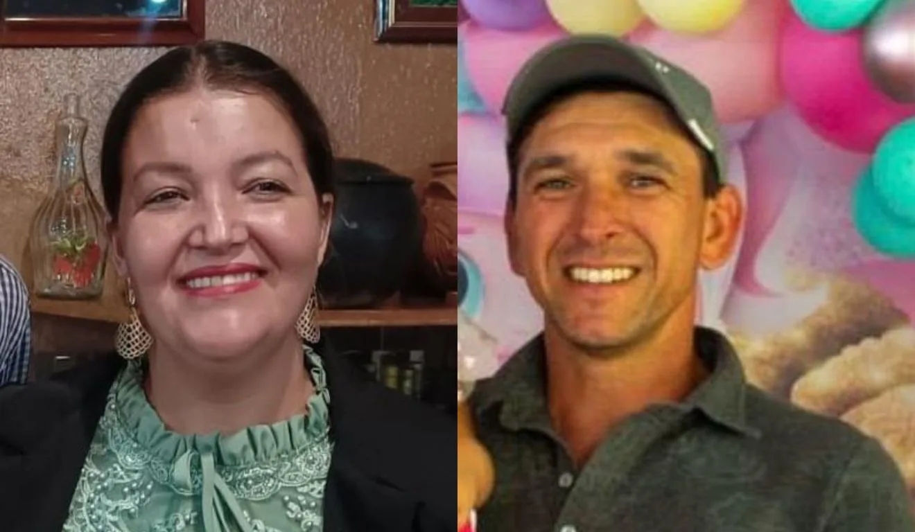 Montagem de fotos com a ex-vereadora do PT Adriana Bagestan e o marido Sedinei