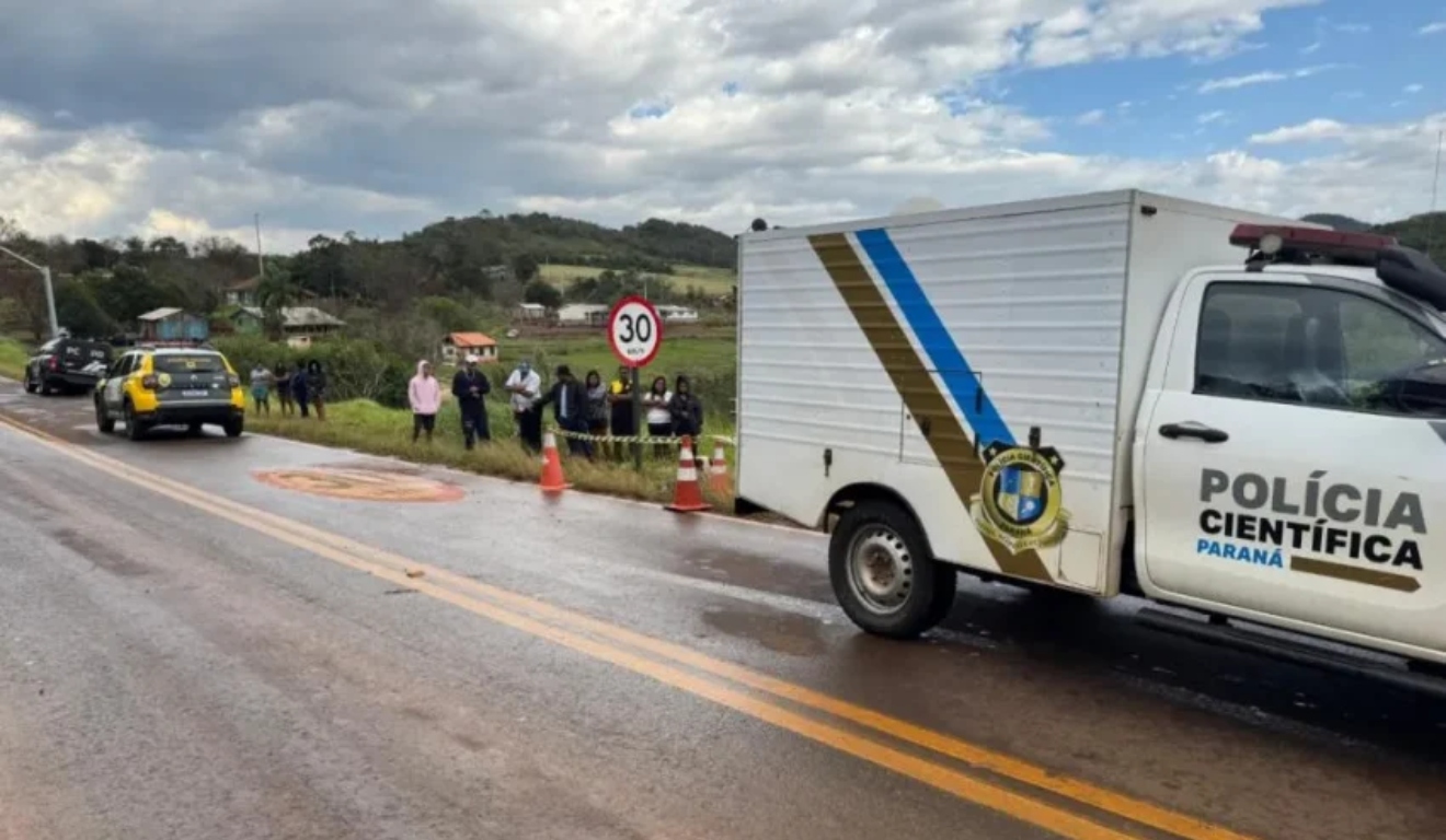 foto do local emque o indígena foi atropelado