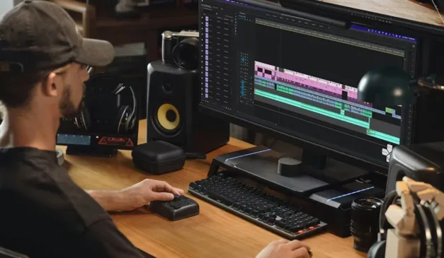 Menino mexendo no computador