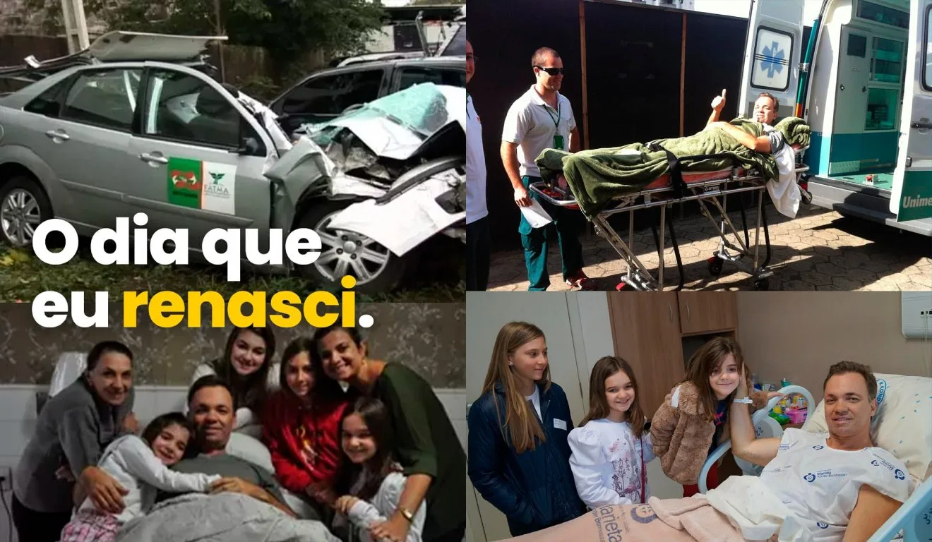 Acidente do ex-prefeito de Florianópolis, Gean Loureiro, na BR-101, em 2013. Ele e a esposa Cíntia de Queiroz Loureiro, que só não embarcaram no balão que caiu em Praia Grande, Santa Catarina, porque o voo estava lotado