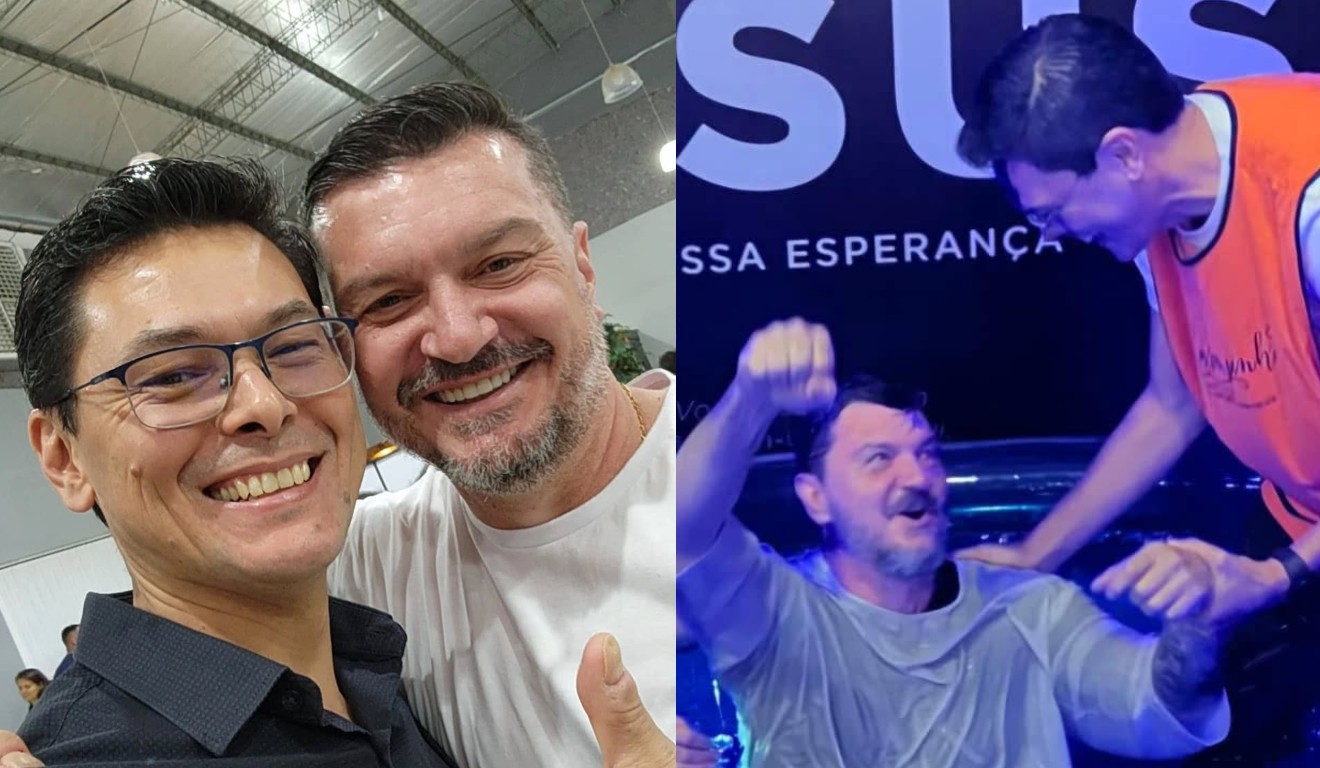 Anderson Marcelo Pfeffer, ex-secretário de Saúde da Prefeitura de Corbélia, que morreu horas após sofrer um acidente na BR-369, e seu amigo Cassio Miyke, que o homenageou nas redes