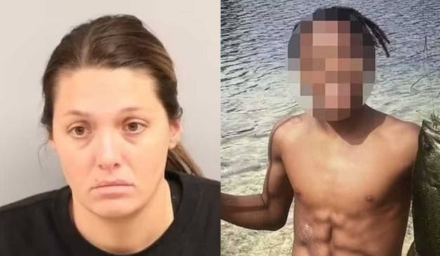 Professora que teve filha com aluno à esquerda e adolescente à direita