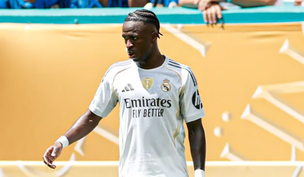 Vinícius Júnior na estreia do Real Madrid na Copa do Mundo de Clubes.