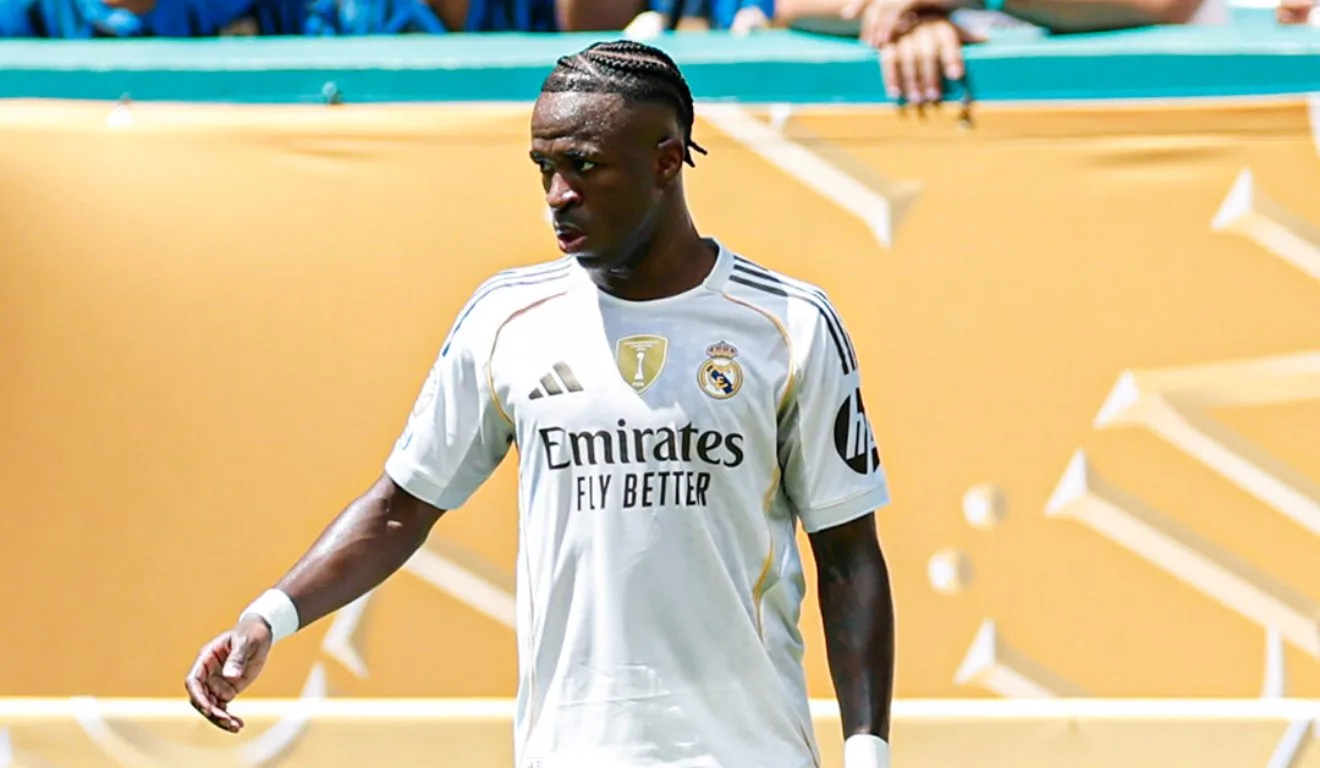 Vinícius Júnior na estreia do Real Madrid na Copa do Mundo de Clubes.