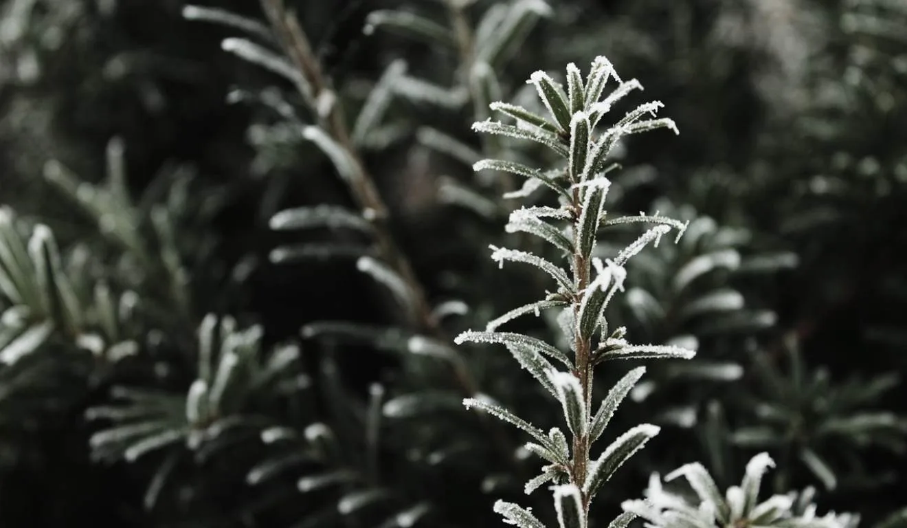Planta com geada