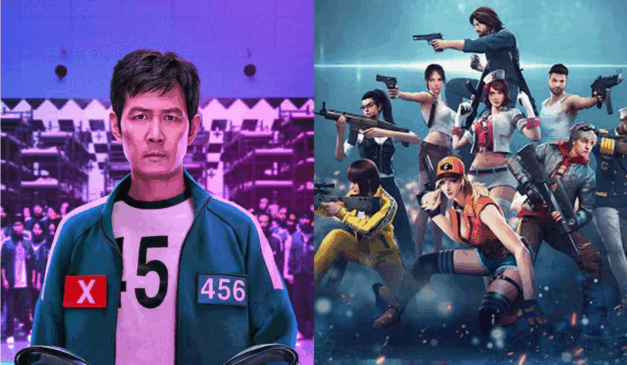 Imagem do Gi-hun, de Round 6 e Free Fire.