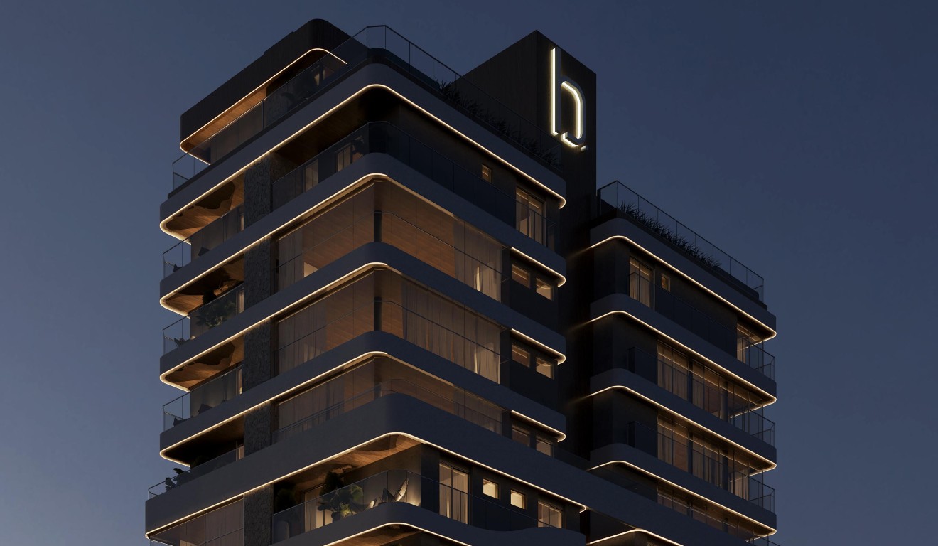 Fachada renderizada do edifício Sá Marina