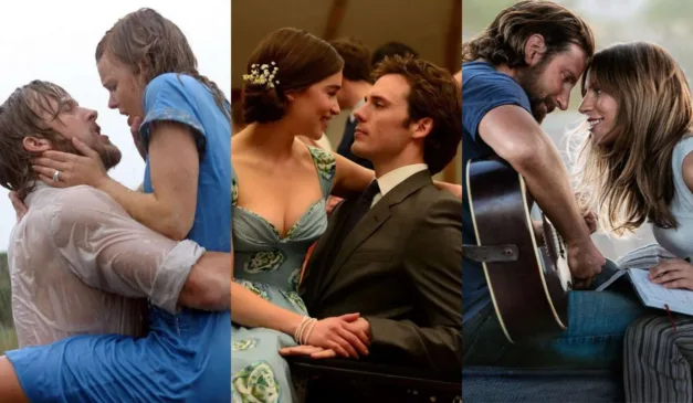 Colagem com os clássicos românticos.