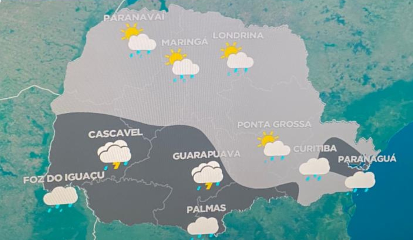 Chuvas atingem especialmente a metade sul do estado