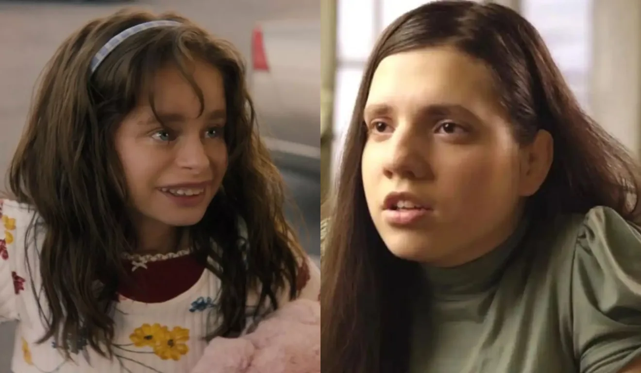 Foto de Natalia Grace na vida real e na série.