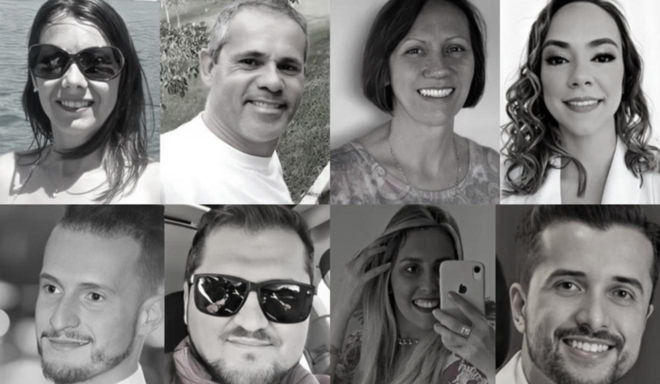 Fotos das vítimas que serão veladas em Santa Catarina
