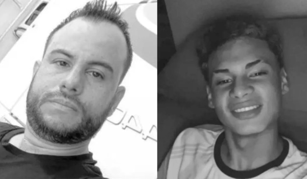 Cristiano Johann, de 37 anos, e Jesus Rafael Resplendor, de 17, vítimas de acidente na PR-182, em Maripá, após perseguição policial