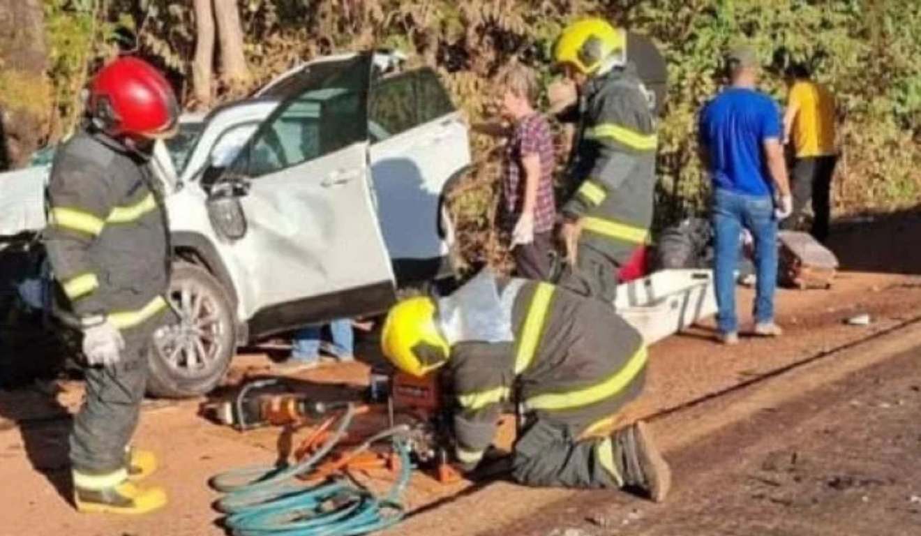 Carro envolvido no acidente.