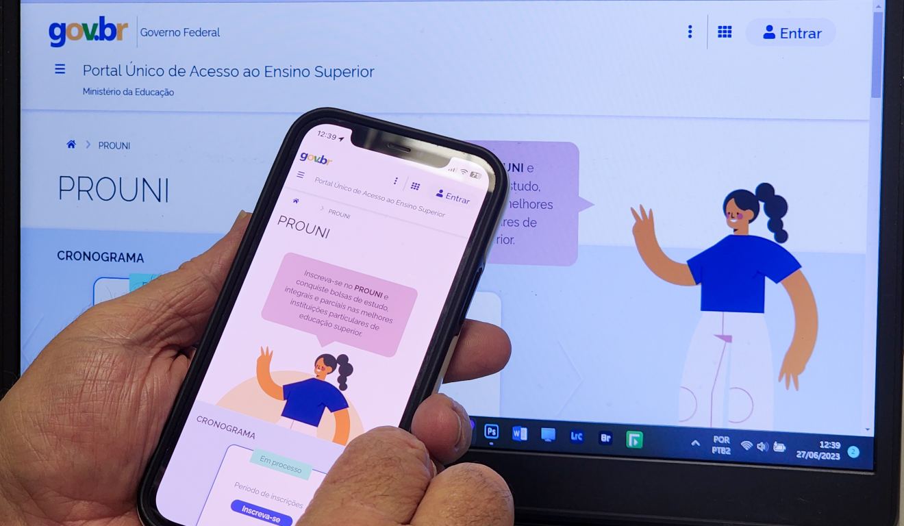 Painel do Prouni.