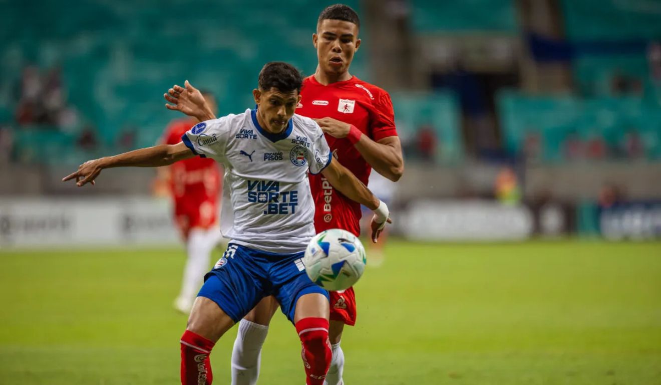 Bahia utilizou time misto na jogo contra o América de Cali na primeira partida (Foto: Letícia Martins/ Bahia)