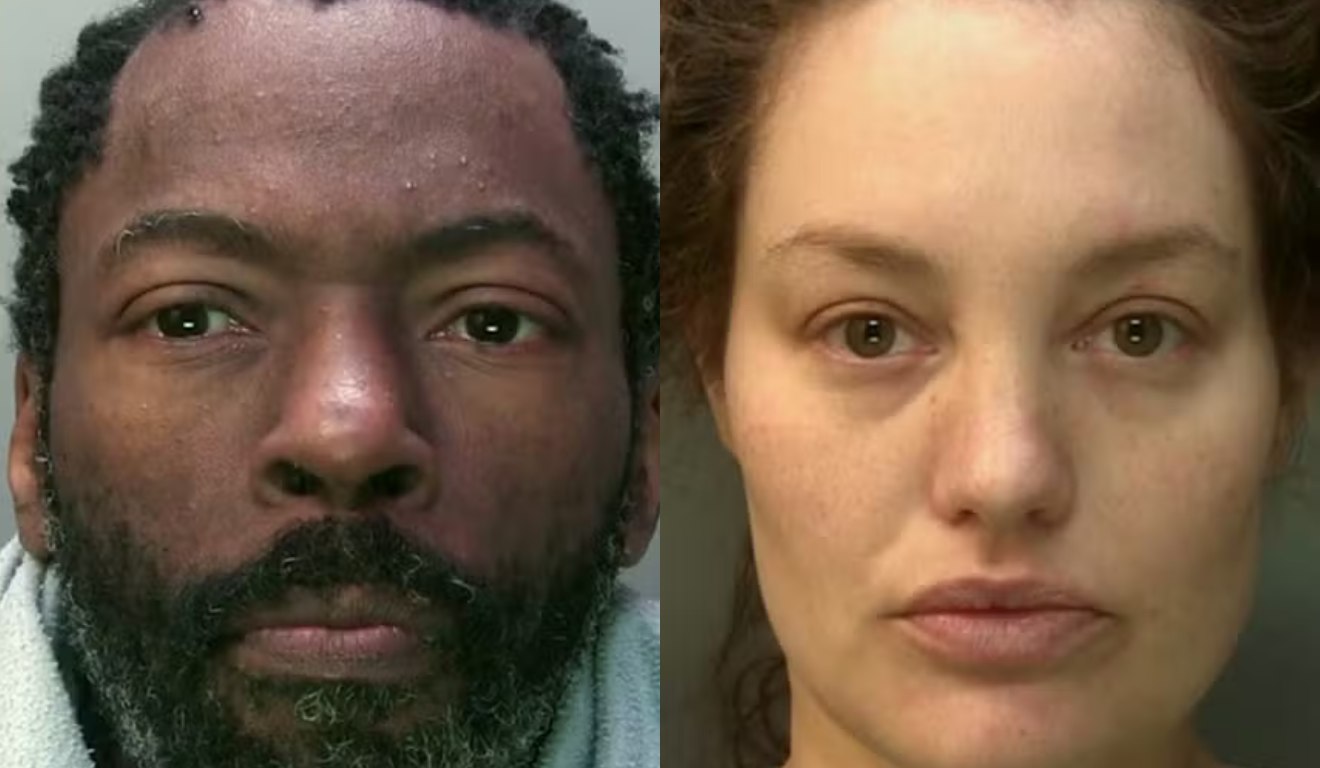 Colagem do casal que matou filha.