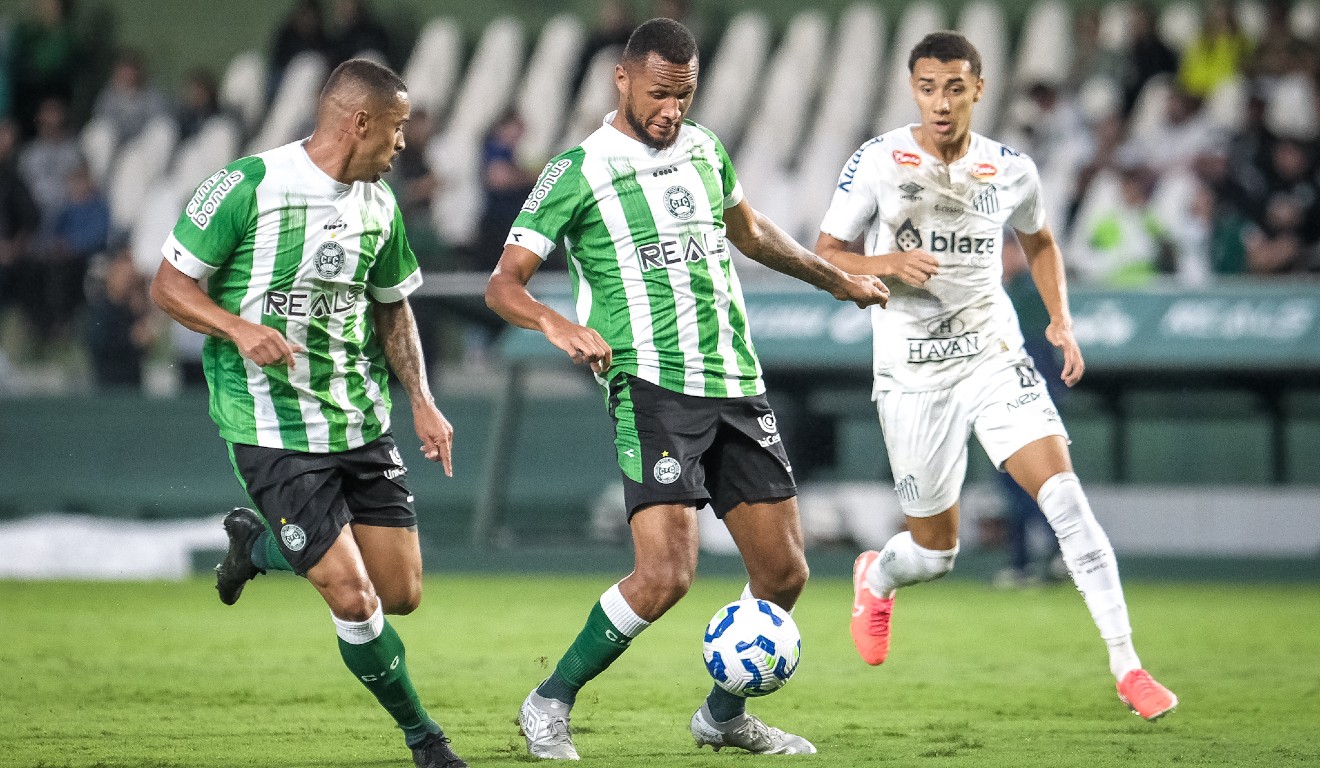 Dellatorre e Gustavo Coutinho em amistoso Coritiba x Santos