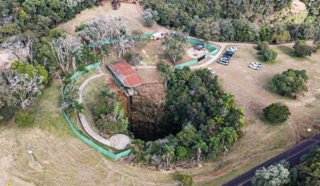 Furna em que será instalada o elevador panorâmico no Parque Vila Velha