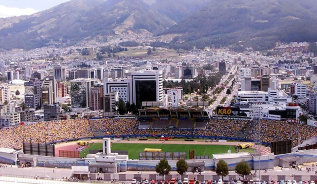 Estádio Olímpico Atahualpa, onde o Del Valle irá enfrentar o Vasco (Foto: Divulgação/COmenbol)