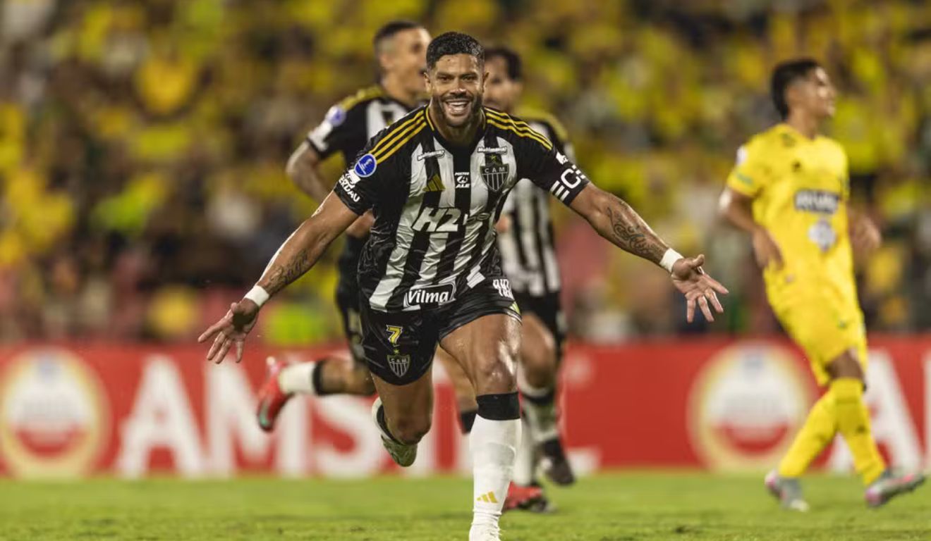 Hulk marcou de pênalti o gol da vitória no jogo de ida (Foto: Pedro Souza/Atlético-MG)