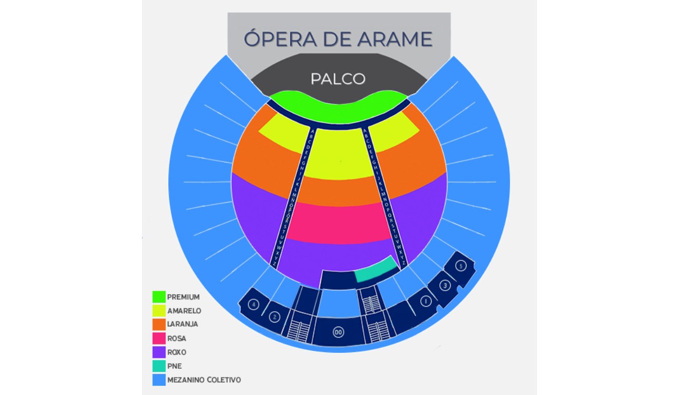 Setores do show do Junior em Curitiba.