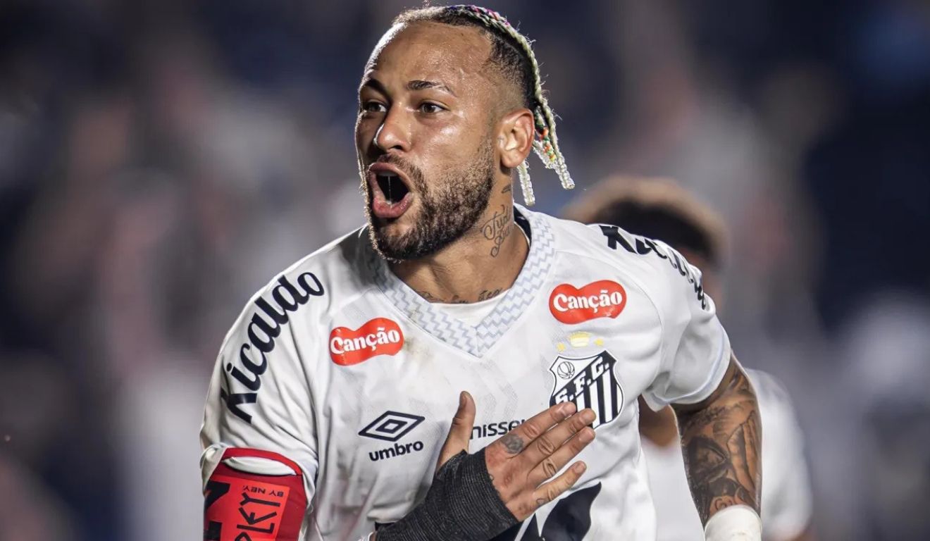 Neymar marcou o gol da vitóoria do Santos contra o Flamengo (Foto: Raul Baretta/ Santos)