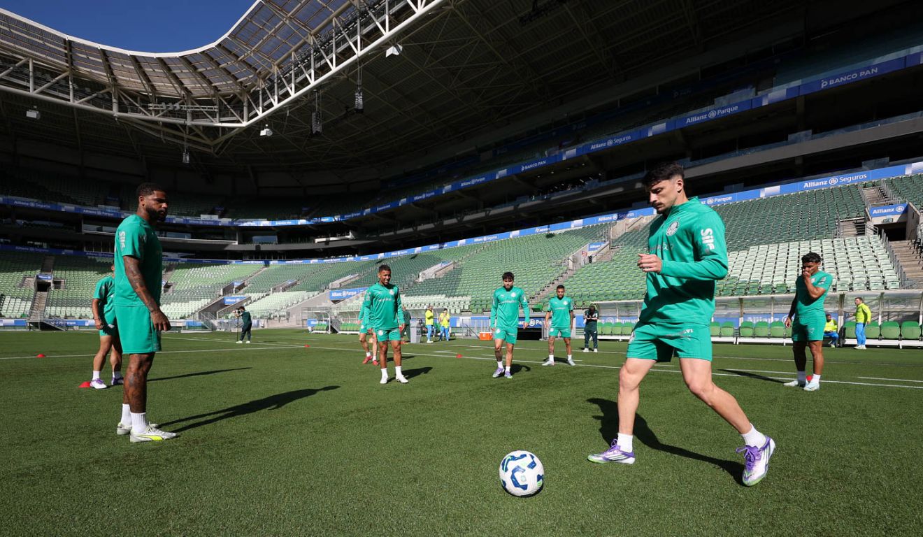 Palemiras realiza treinamento no Allianz Parque antes da partida (Foto: Cesar Greco/Palmeiras)