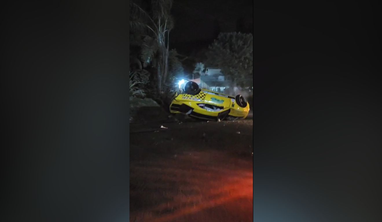 Camaro após acidente que vitimou Piloto da Fórmula Truck