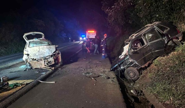 Local do acidente na BR-153, no norte do Paraná