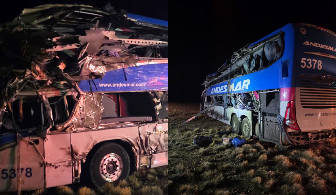 ônibus envolvido em acidente com caminhão