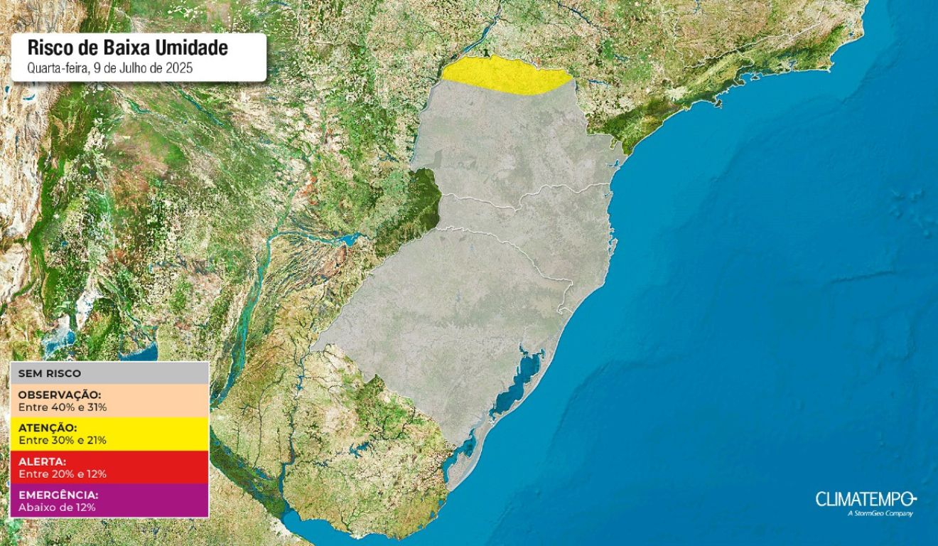 regiões do paraná sob alerta amarelo