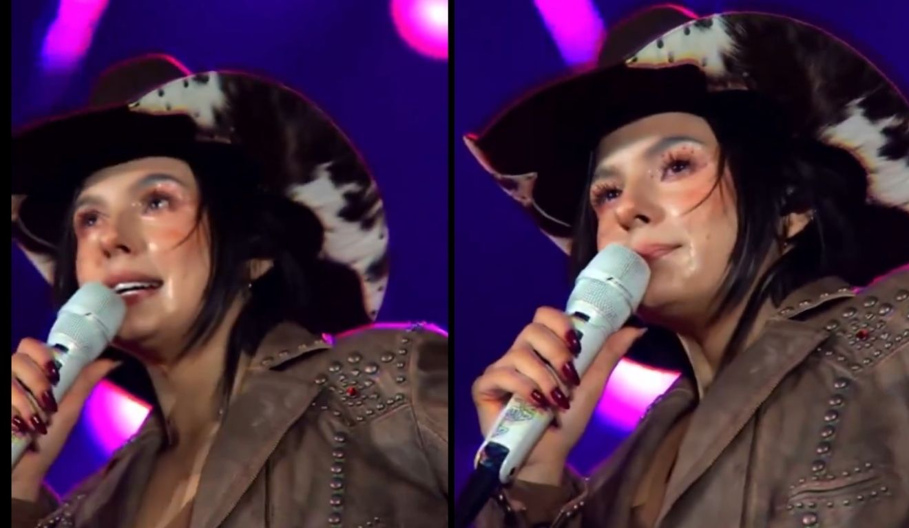 ana castela chora durante show