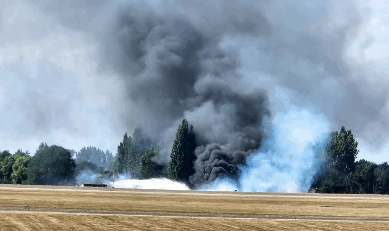 Local em que o avião caiu em Londres