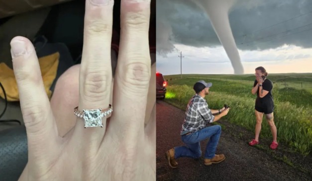 Caçadores de tempestades ficam noivos diante de tornado: "Absolutamente incrível"