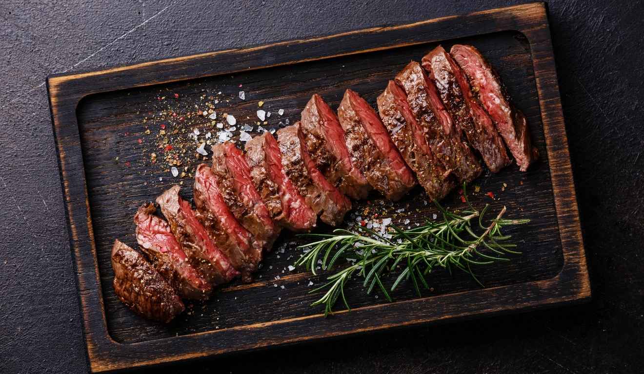 carne fatiada de churrasco