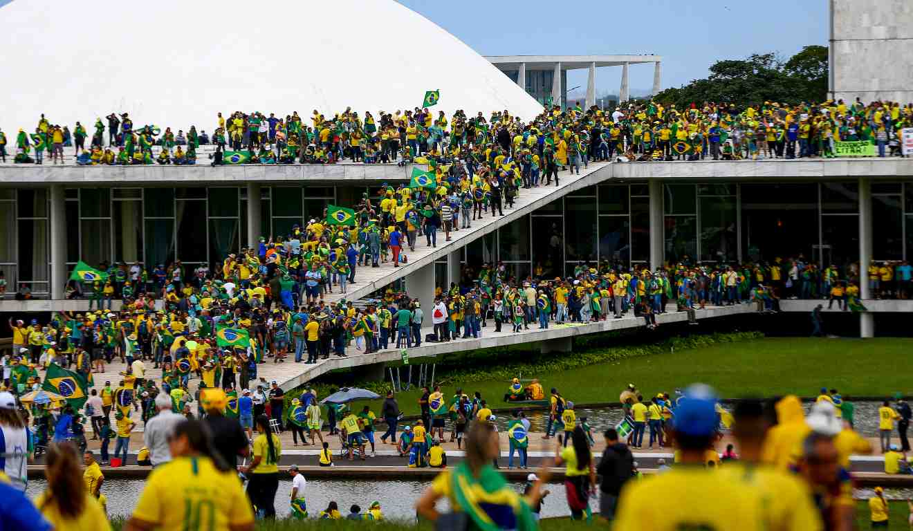 Atos de 8 de janeiro de 2023, quando manifestantes estiveram em Brasília
