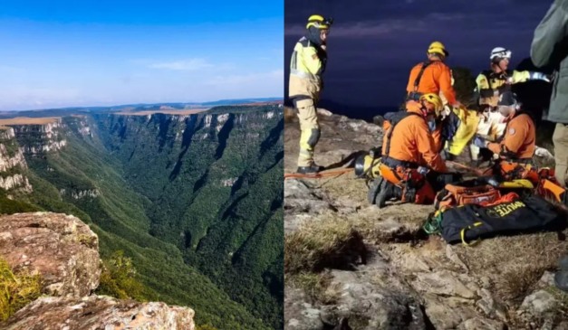fotos do local e resgate de onde a criança caiu e morreu no cânion fortaleza