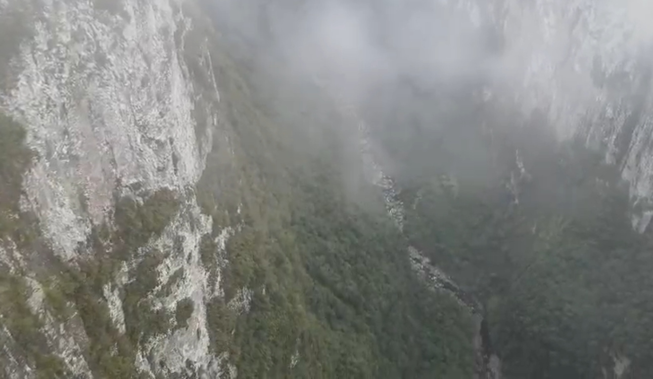 Área do Cânion Fortaleza onde criança cai de mirante em Cambará do Sul.