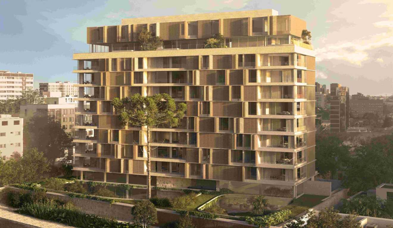 Edifício localizado no bairro Batel em Curitiba, imagem do projeto