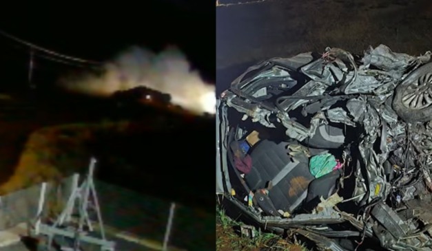 Família que morreu estava no carro envolvido no acidente com caminhão na PR-280