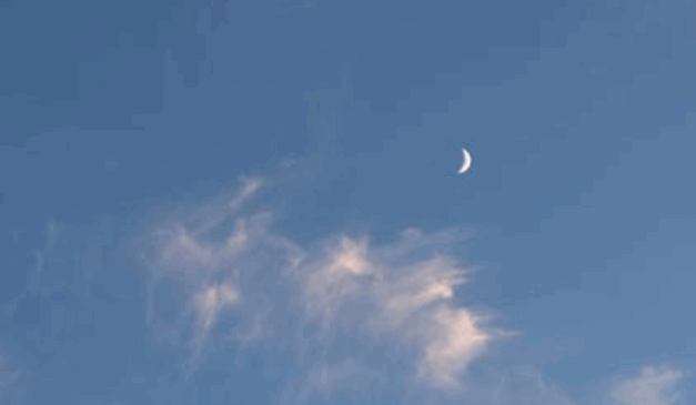 Imagem ilustrativa da lua crescente.