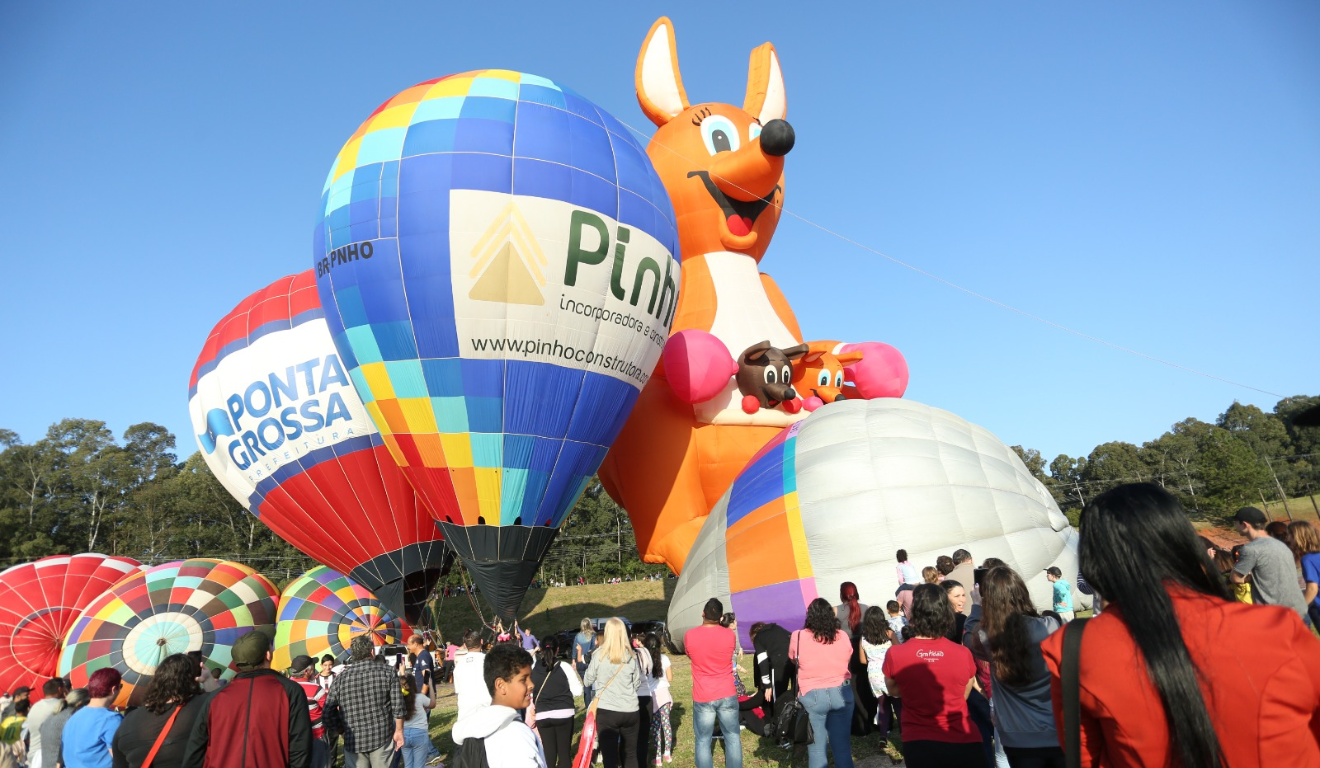Imagem da edição anterior do Festival de Balonismo em Ponta Grossa.