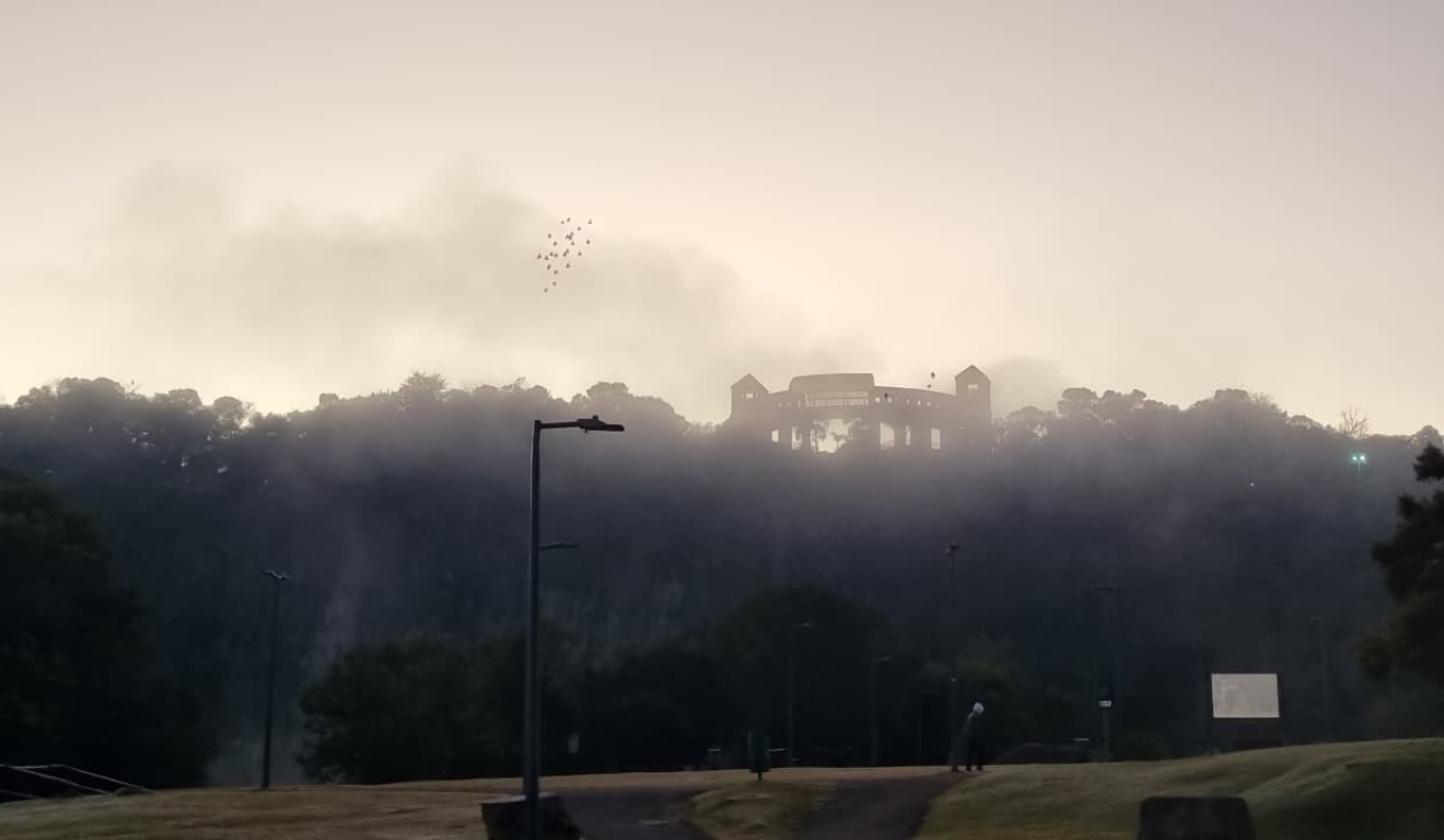 Parque Tanguá com geada em Curitiba